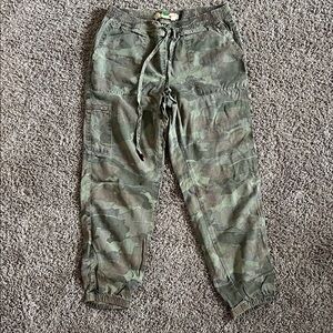 Anthropologie Olive Drawstring Utility Pants